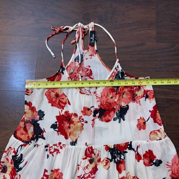 Lulu's Skyler cream & red floral tank top size S - Picture 10 of 11